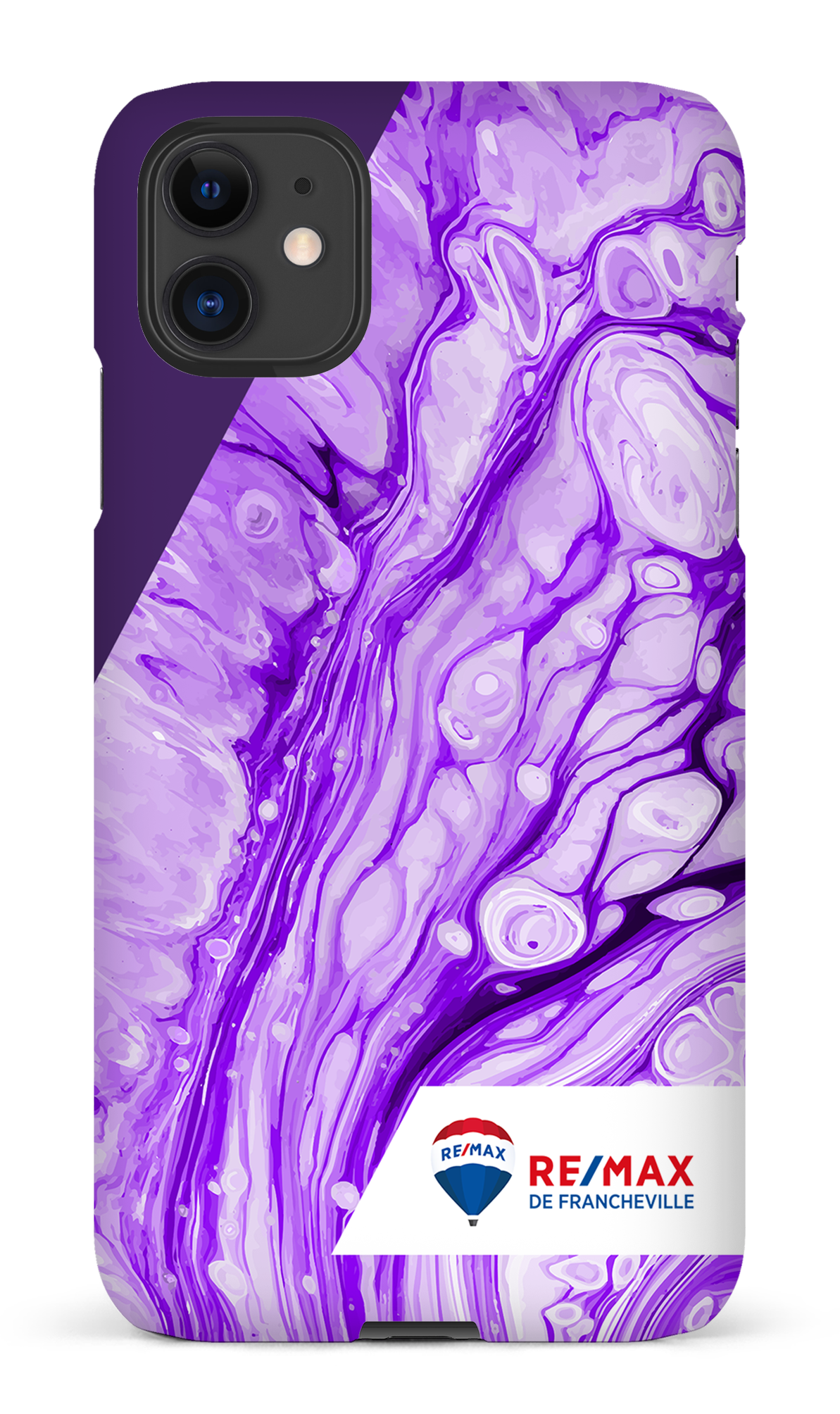 Peinture marbrée claire violette de Francheville - iPhone 11