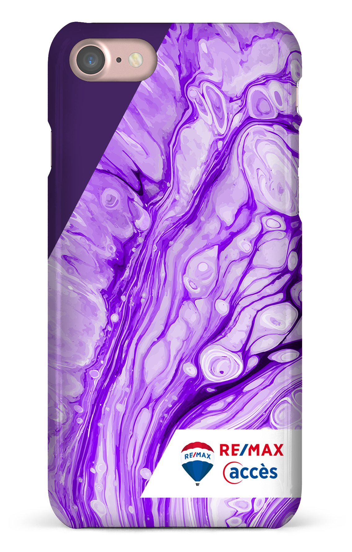 Peinture marbrée claire violette - iPhone SE 2020 / 2022