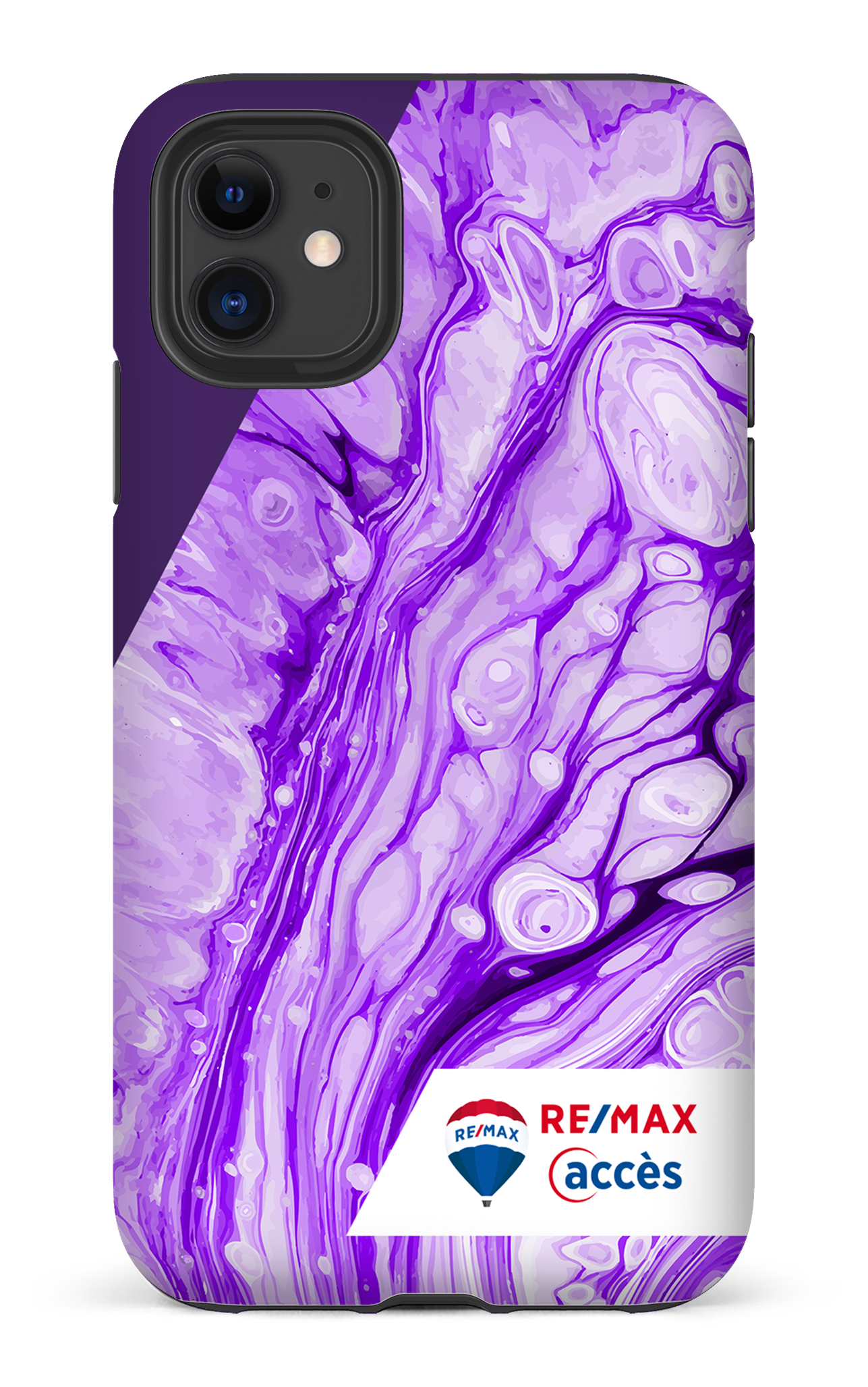 Peinture marbrée claire violette - iPhone 11