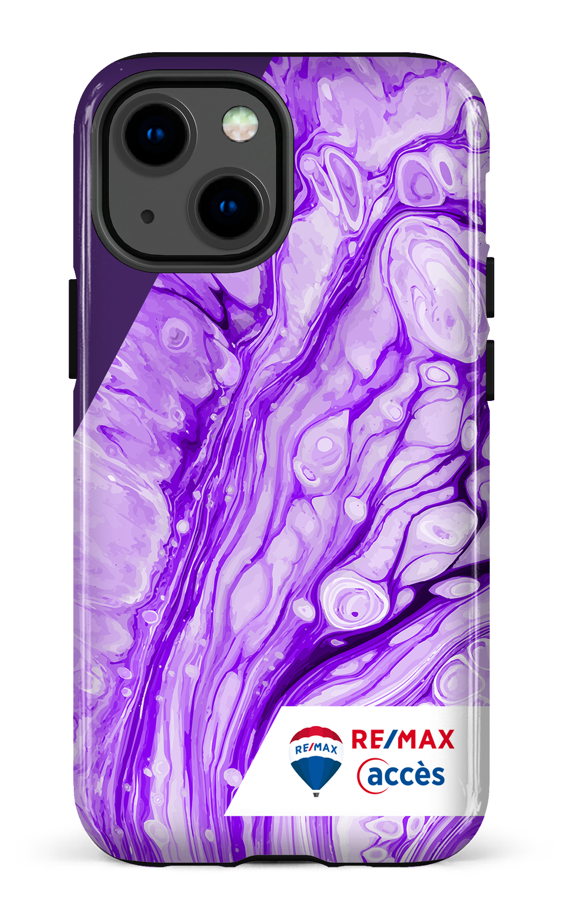 Peinture marbrée claire violette - iPhone 13 Mini