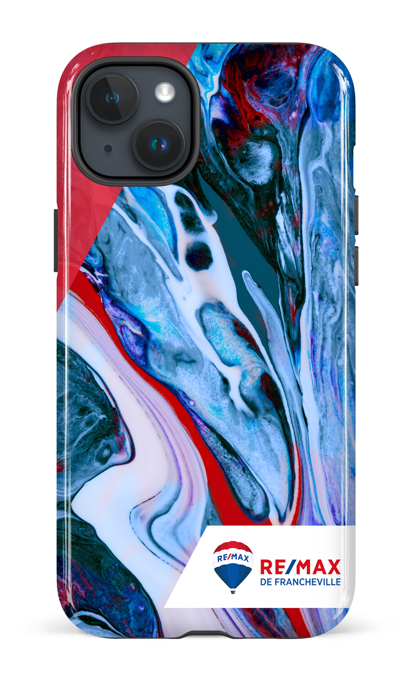 Peinture marbrée claire de Francheville - iPhone 15 Plus
