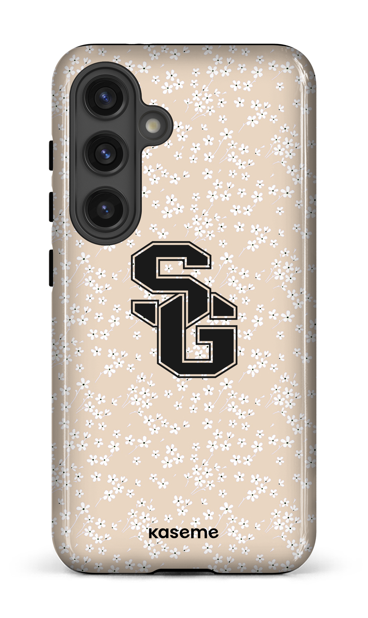 Galaxy S24 Tough (Gloss) Posy Beige x Dragons -