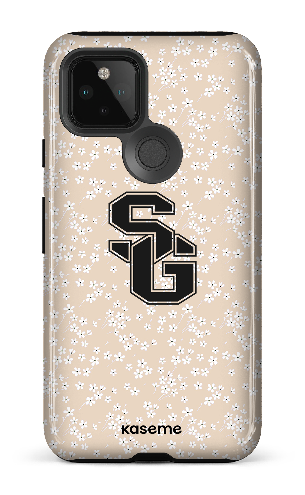 Google Pixel 5 Tough Posy Beige x Dragons -