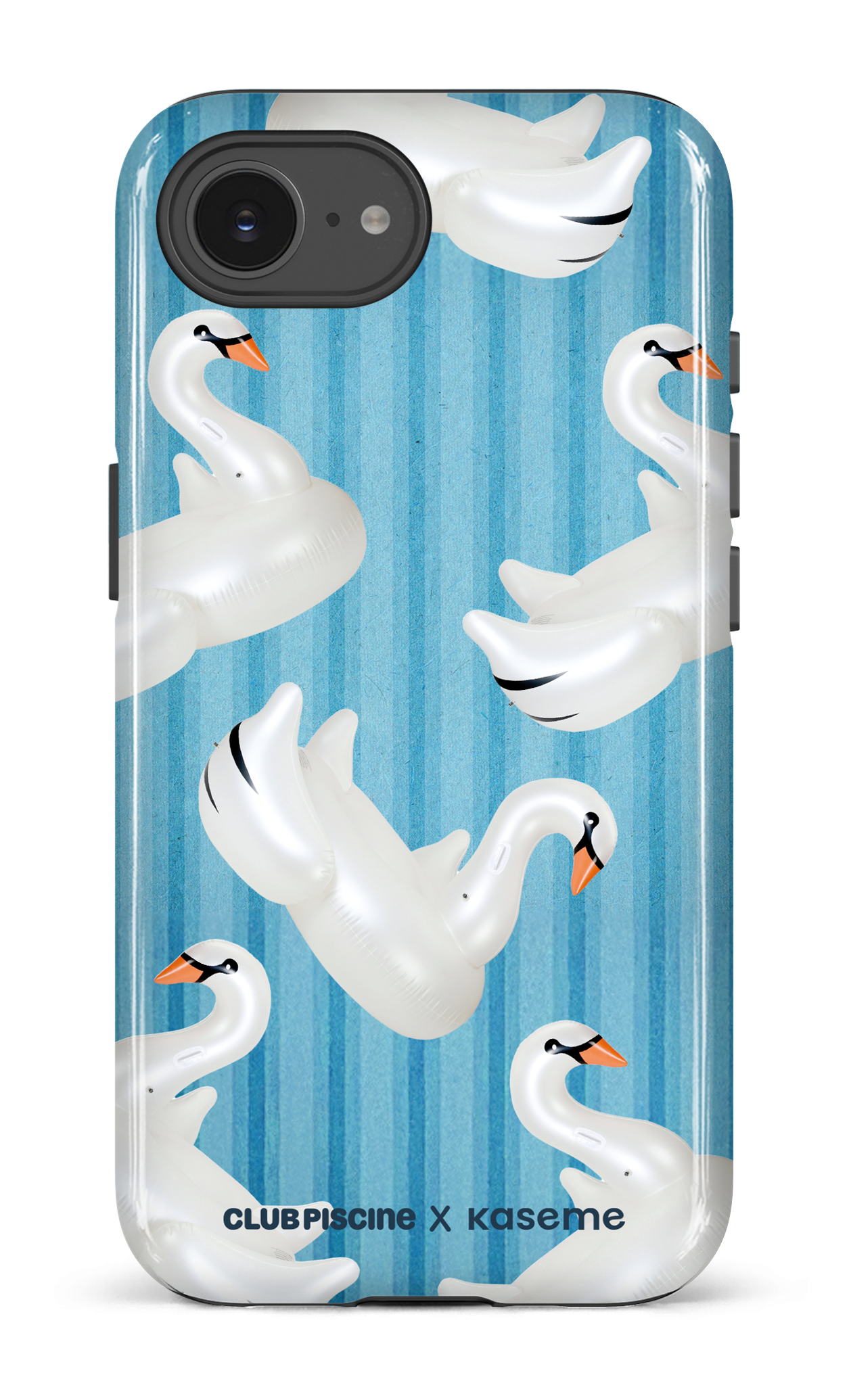 IPhone 16 E Impact Case Cygne par Club Piscine -