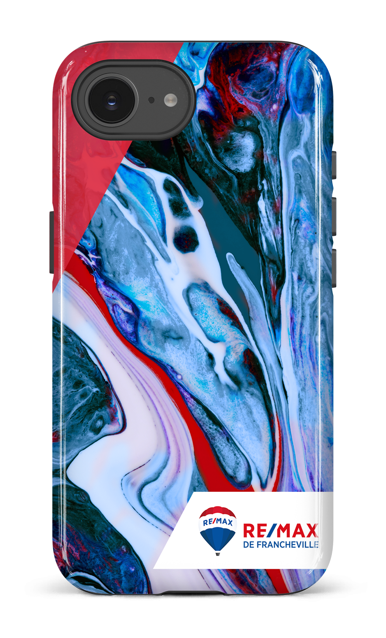 IPhone 16 E Impact Case Peinture marbrée claire de Francheville -