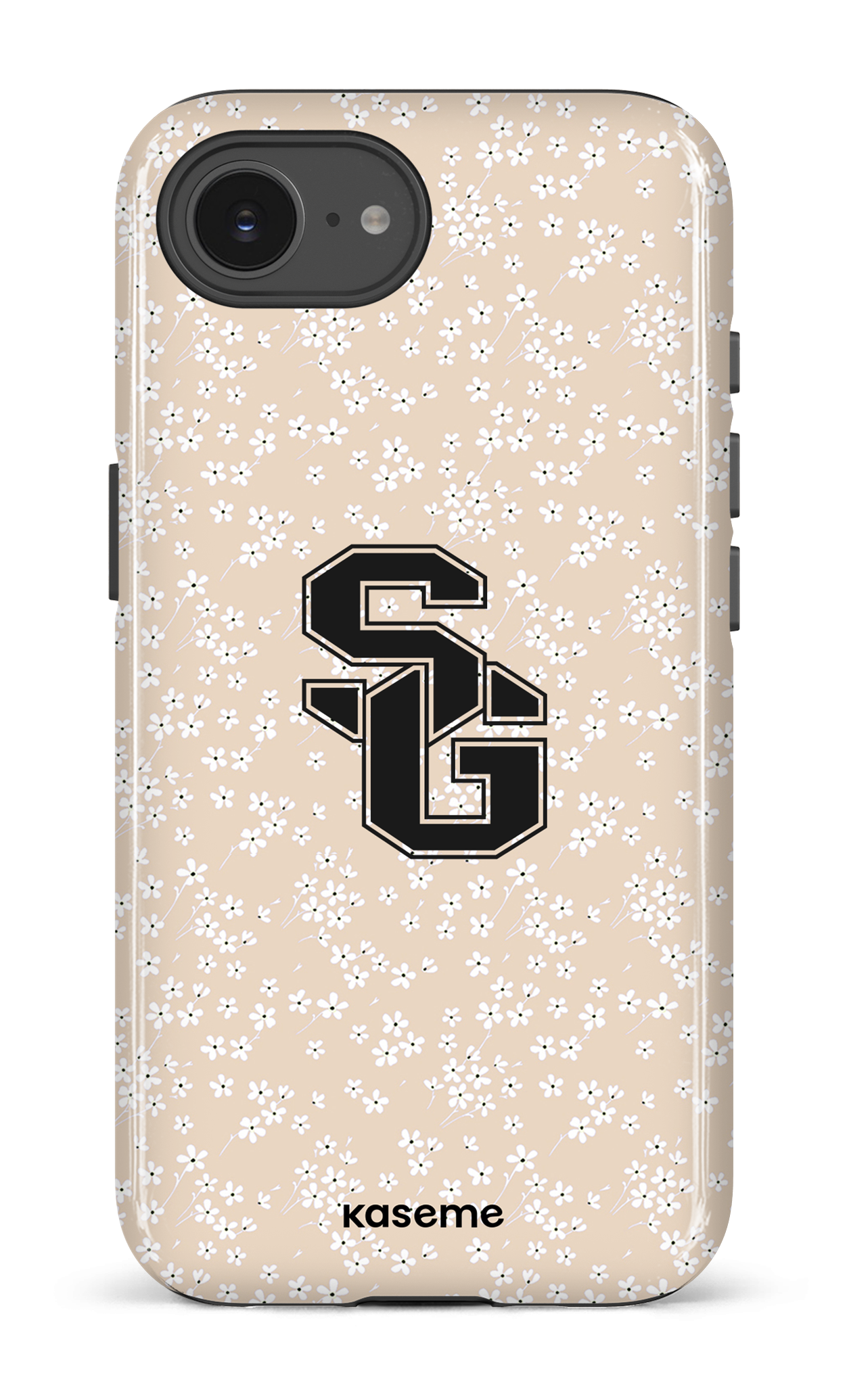IPhone 16 E Impact Case Posy Beige x Dragons -