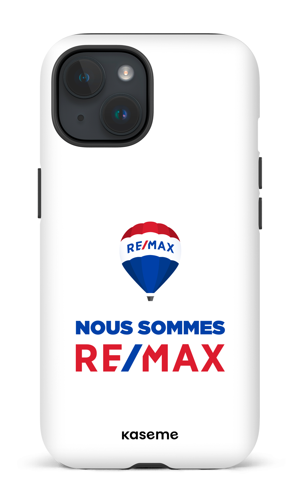 iPhone 15 Tough (Matte) Nous sommes RE/MAX Blanc -