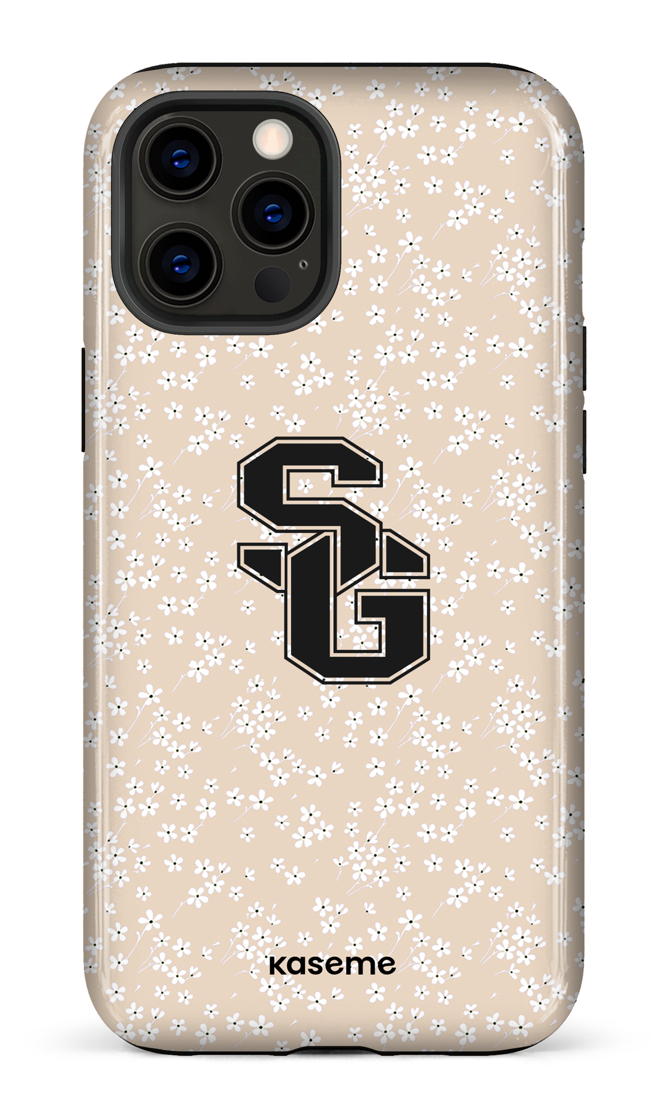 iPhone 12 Pro Max Tough Posy Beige x Dragons -