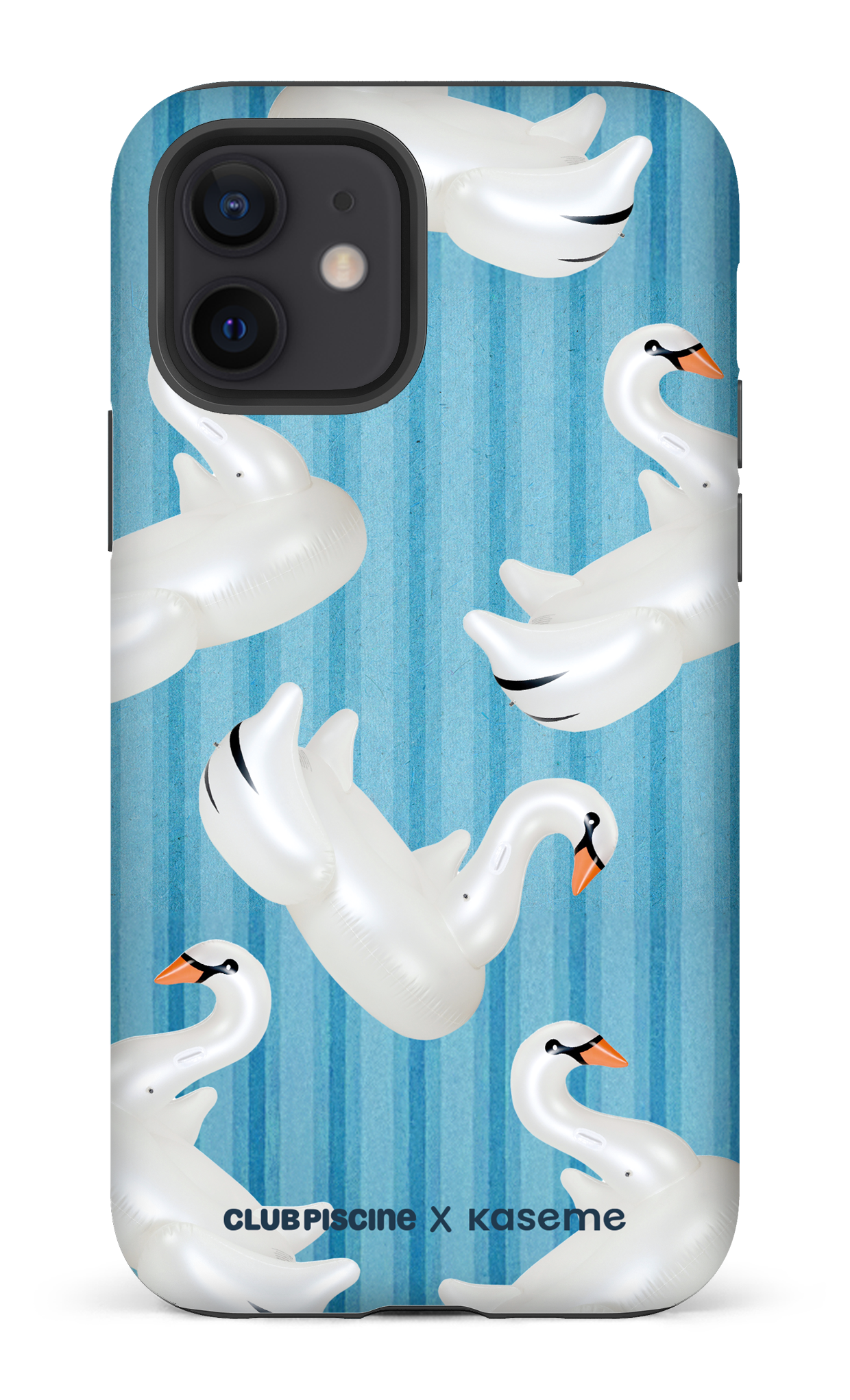 iPhone 12 Tough Matte Cygne par Club Piscine -