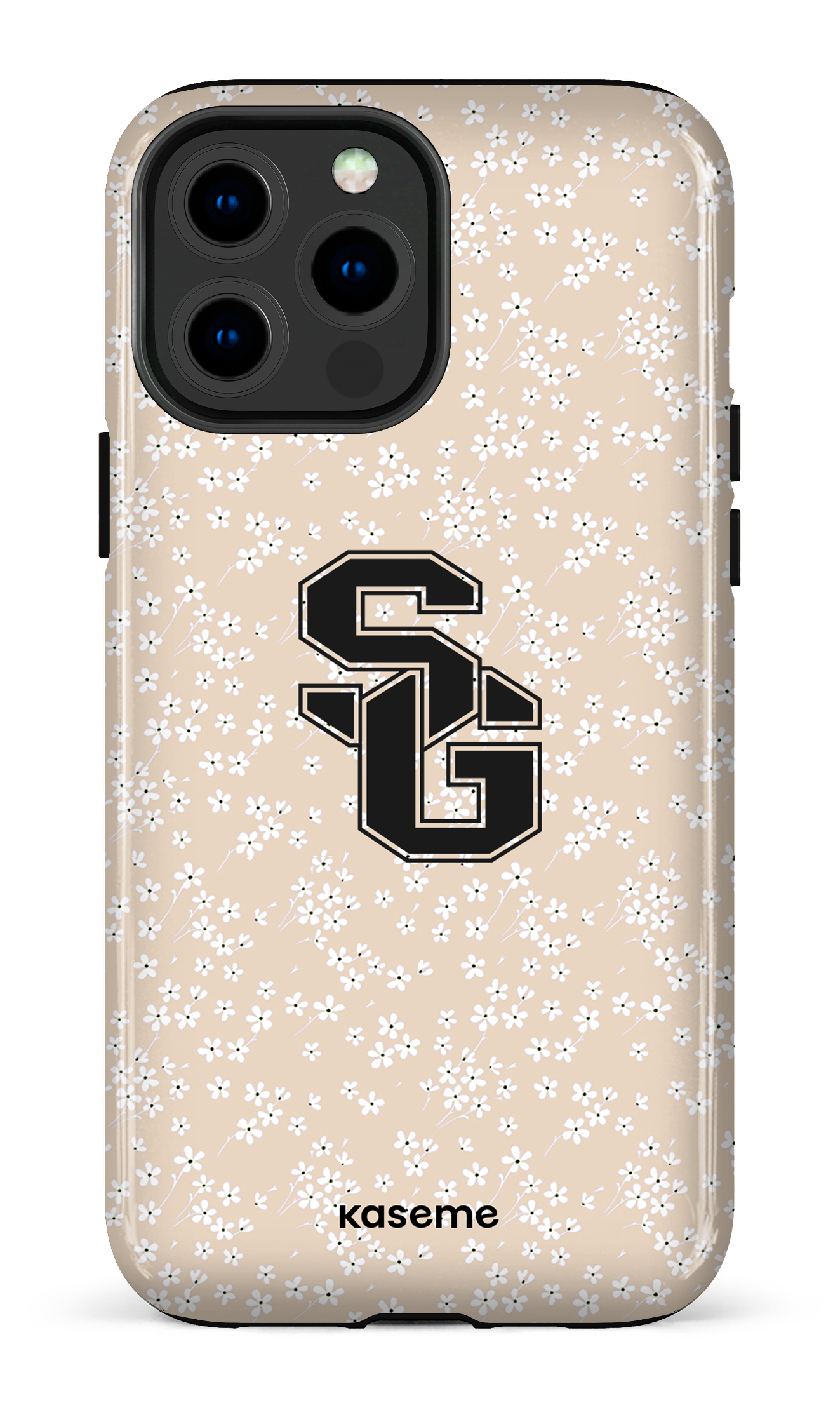 iPhone 13 Pro Max Tough Posy Beige x Dragons -