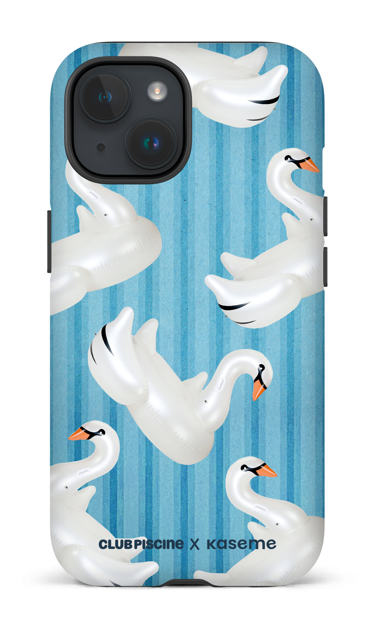 iPhone 15 Tough (Matte) Cygne par Club Piscine -