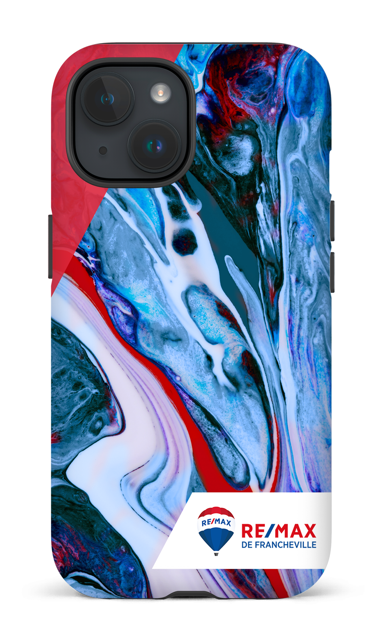 iPhone 15 Tough (Matte) Peinture marbrée claire de Francheville -