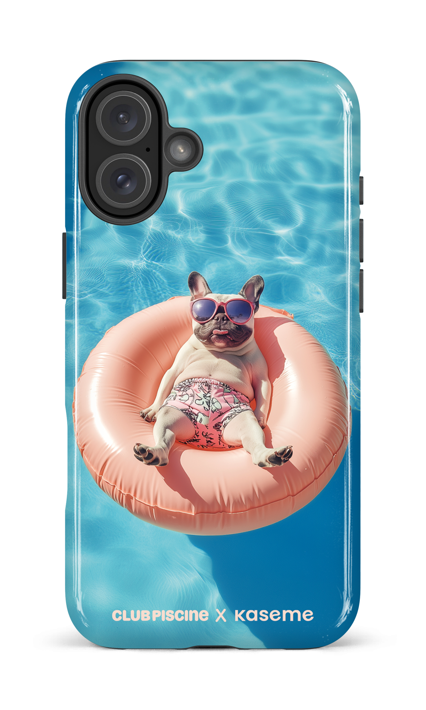 iPhone 16 Plus Impact Case Chien Chaud par Club Piscine -