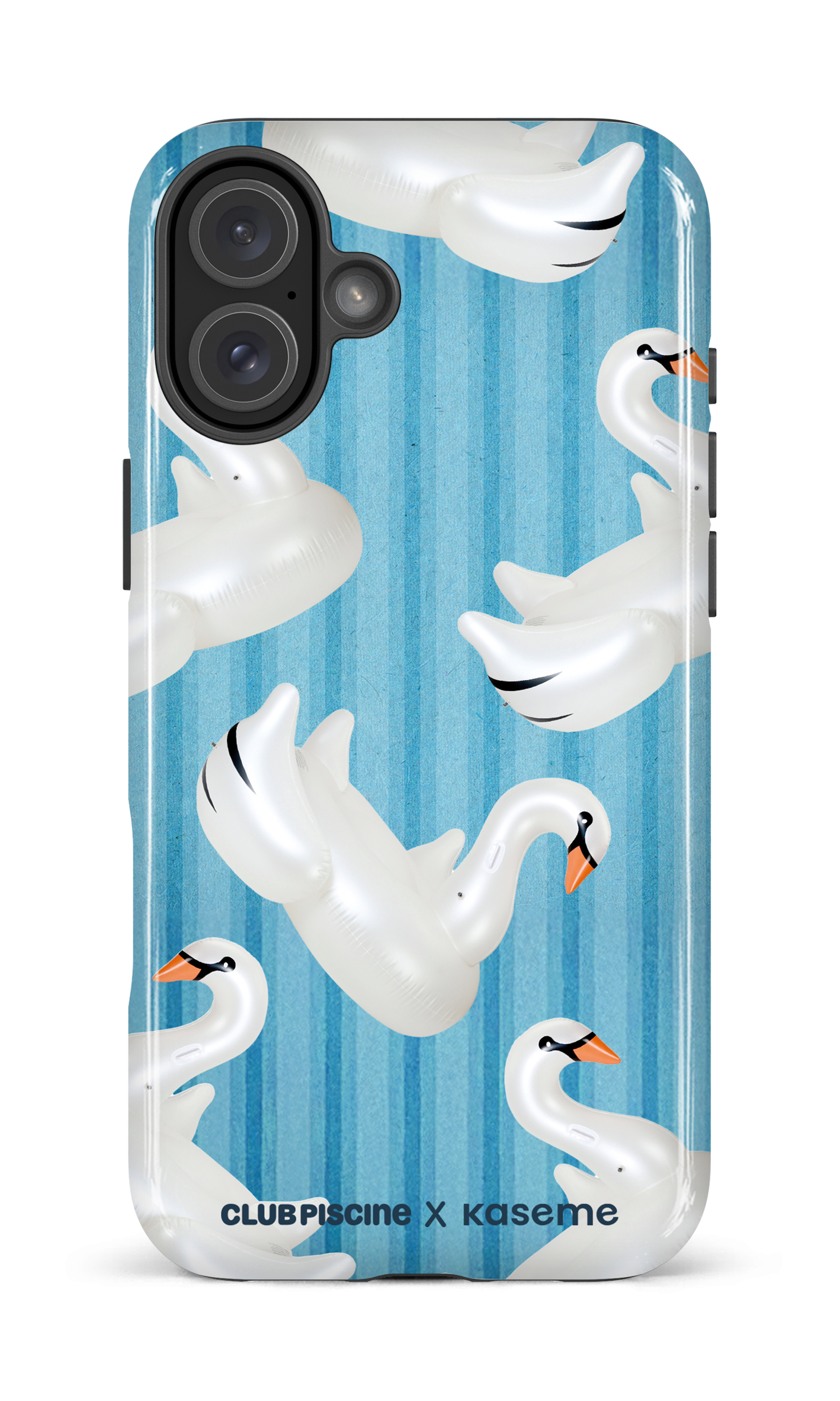 iPhone 16 Plus Impact Case Cygne par Club Piscine -