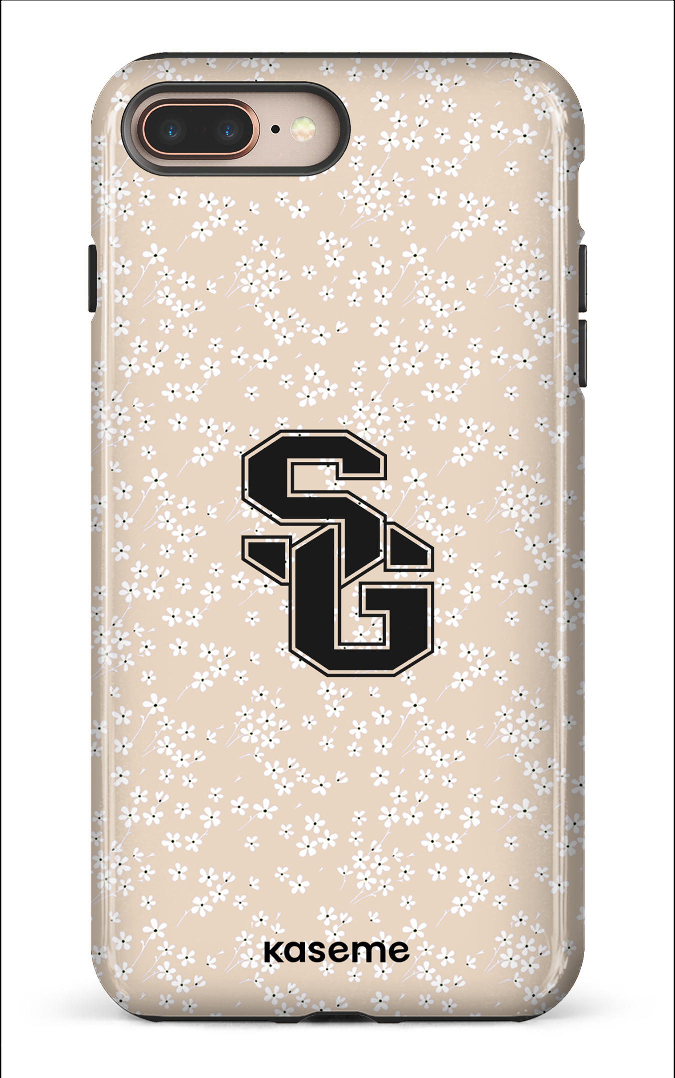 iPhone 8 Plus Tough Posy Beige x Dragons -