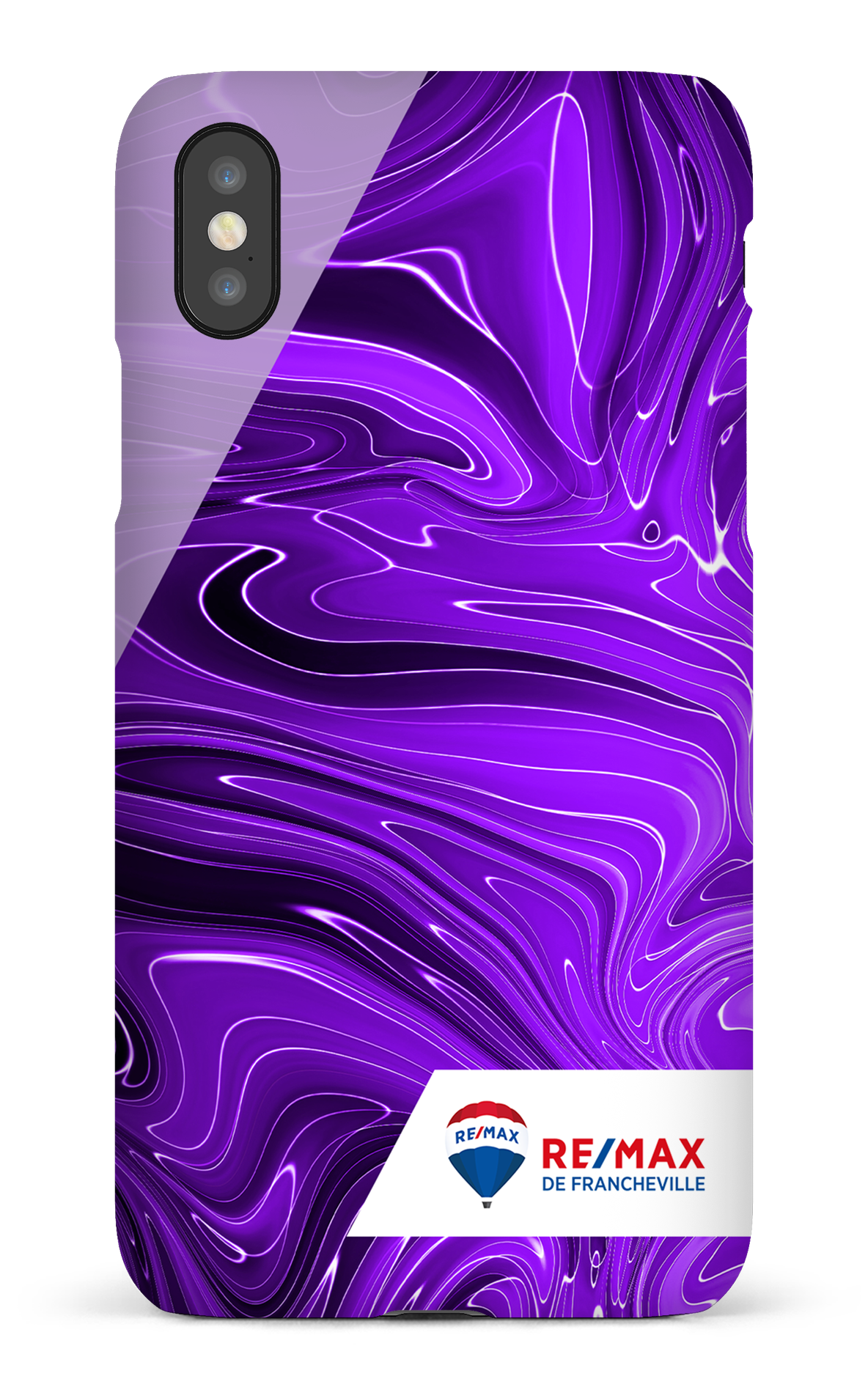 Peinture marbrée sombre violette de Francheville - iPhone X/Xs