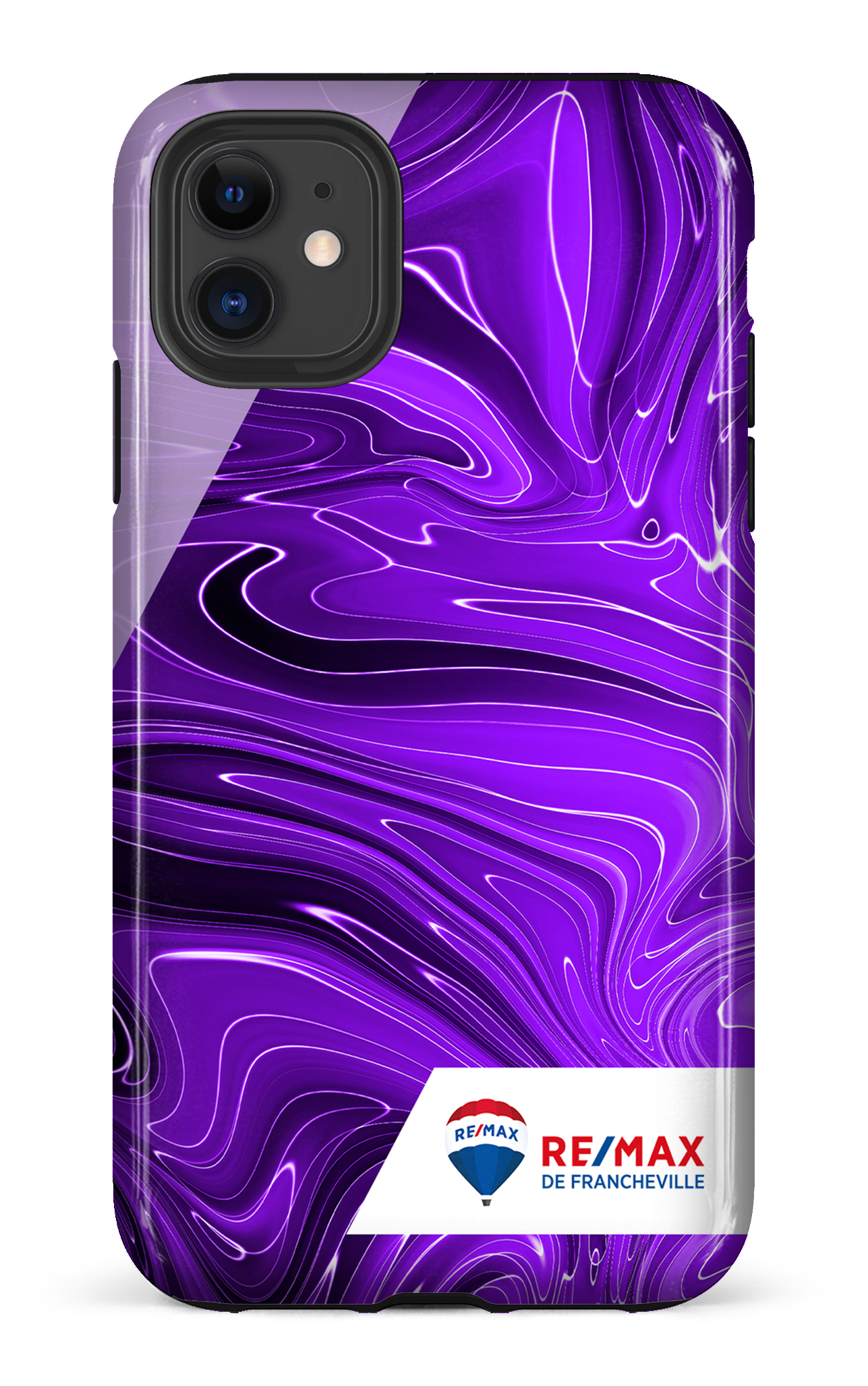Peinture marbrée sombre violette de Francheville - iPhone 11