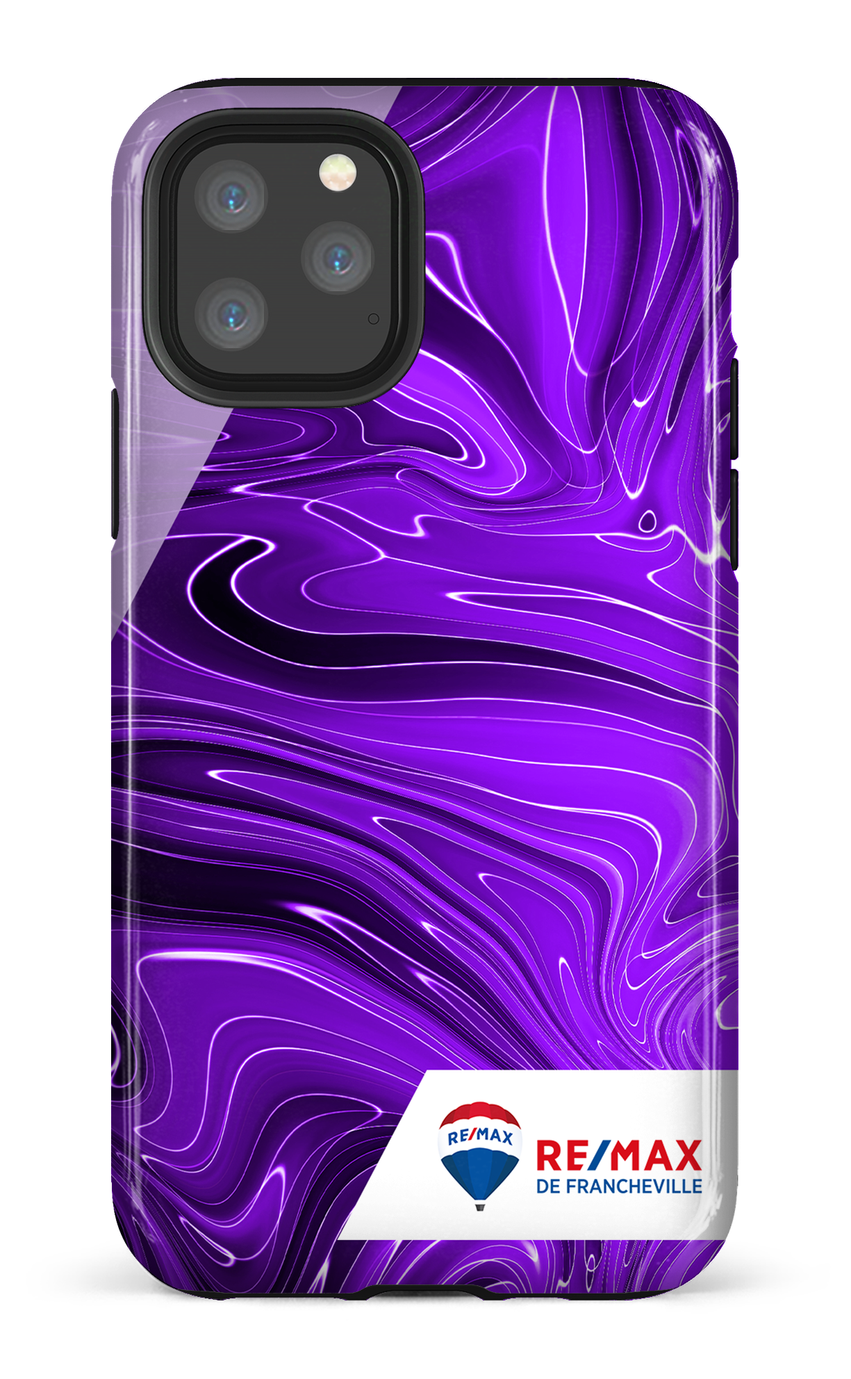 Peinture marbrée sombre violette de Francheville - iPhone 11 Pro