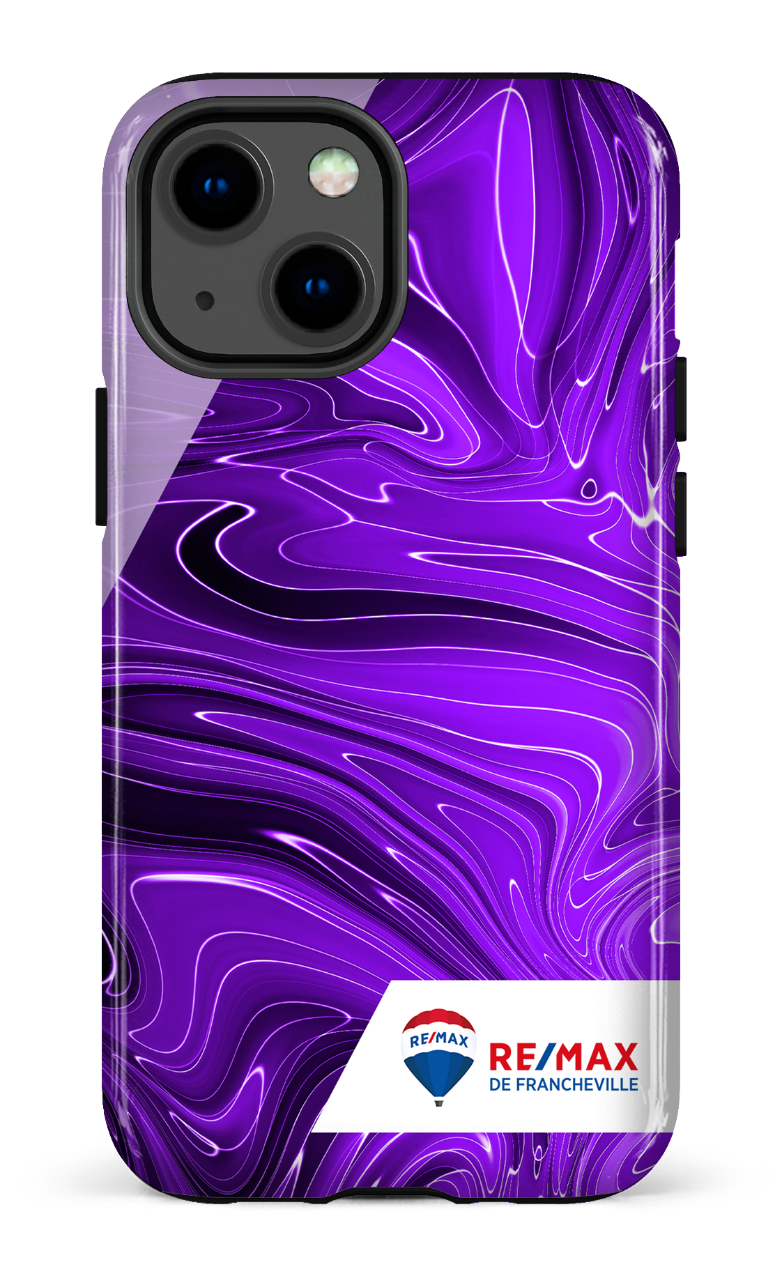 Peinture marbrée sombre violette de Francheville - iPhone 13 Mini