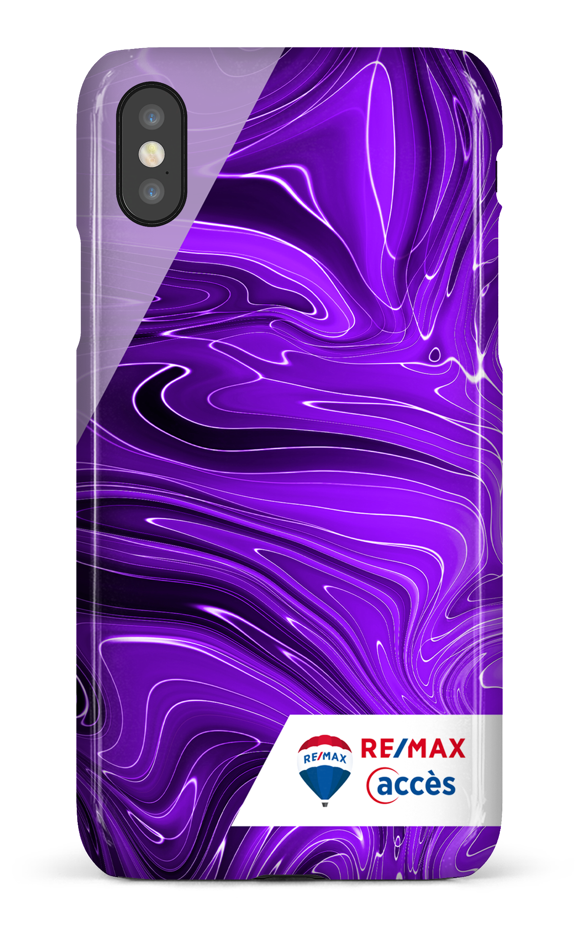 Peinture marbrée sombre violette - iPhone X/Xs
