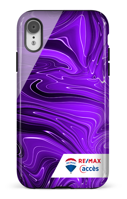 Peinture marbrée sombre violette - iPhone XR