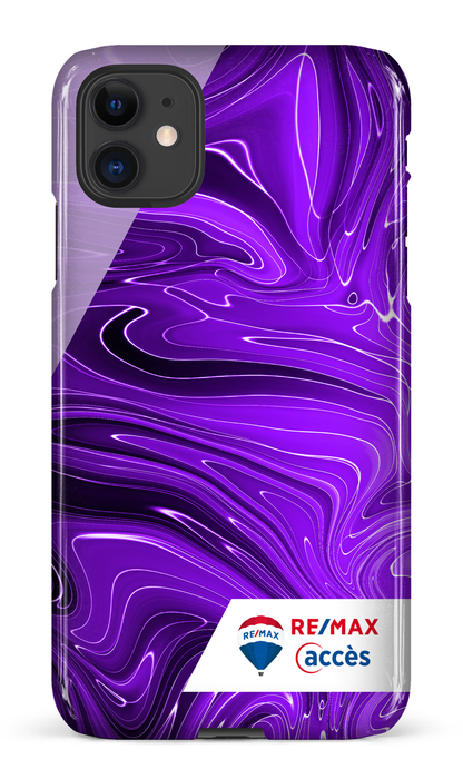 Peinture marbrée sombre violette - iPhone 11