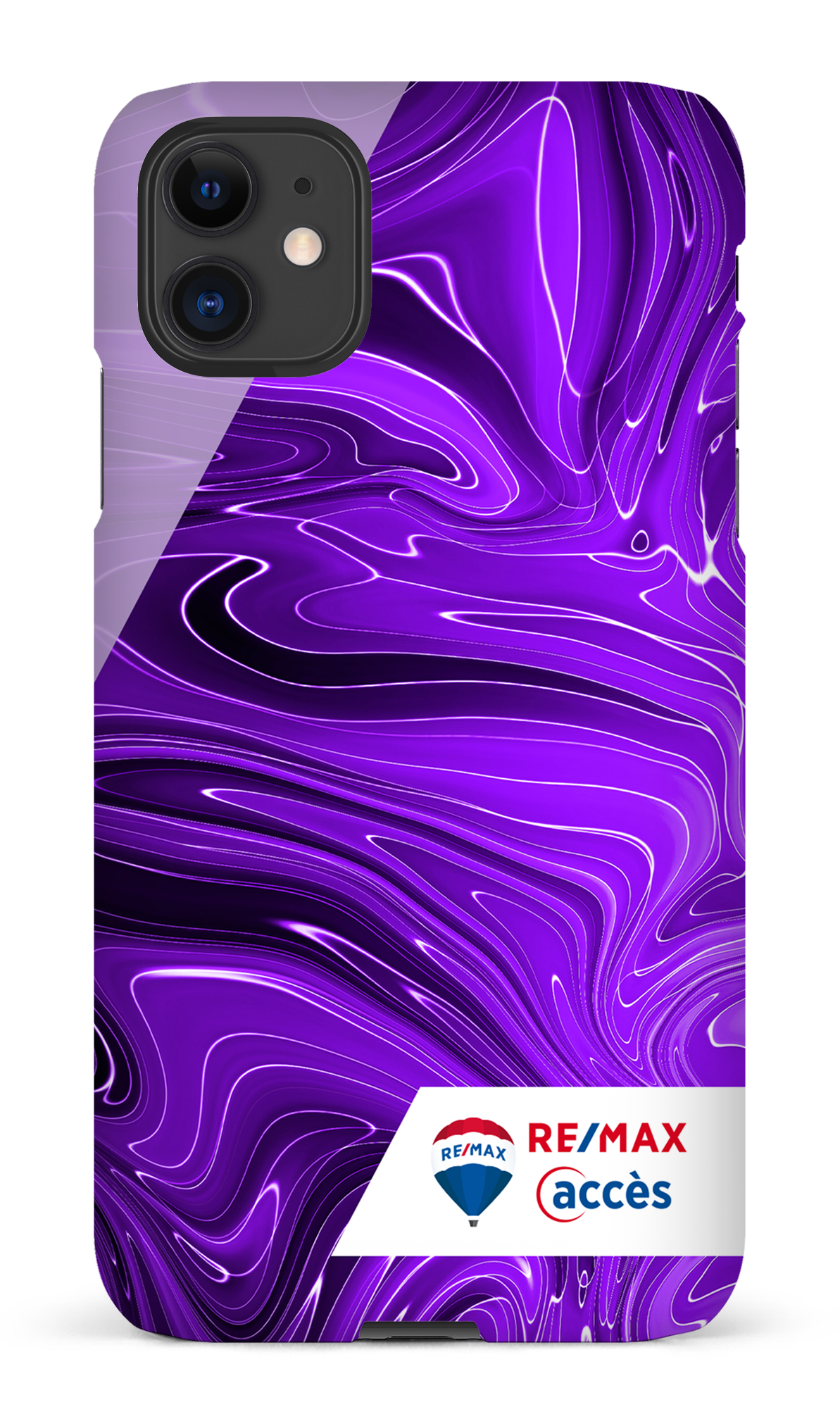Peinture marbrée sombre violette - iPhone 11