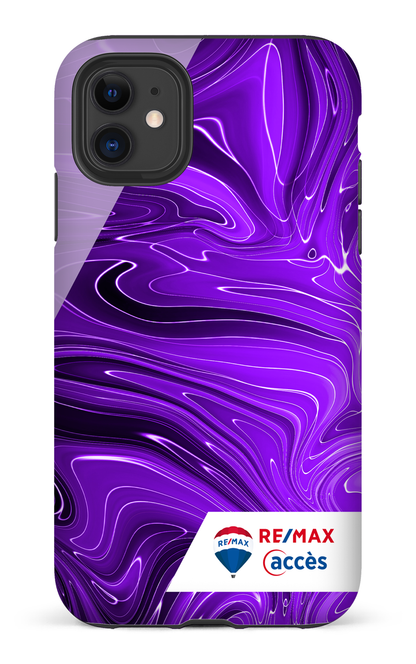 Peinture marbrée sombre violette - iPhone 11