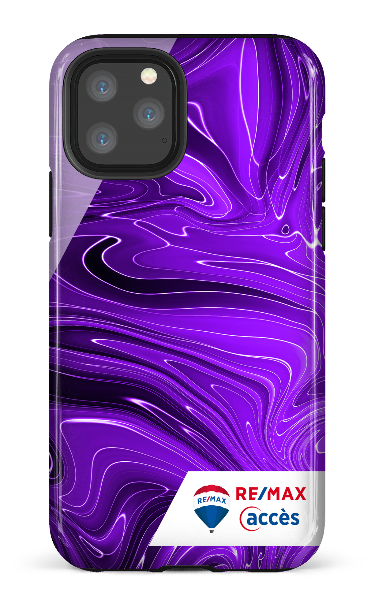 Peinture marbrée sombre violette - iPhone 11 Pro