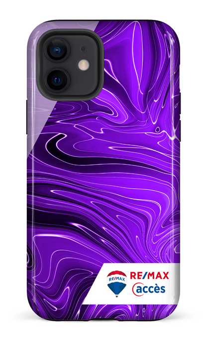 Peinture marbrée sombre violette - iPhone 12