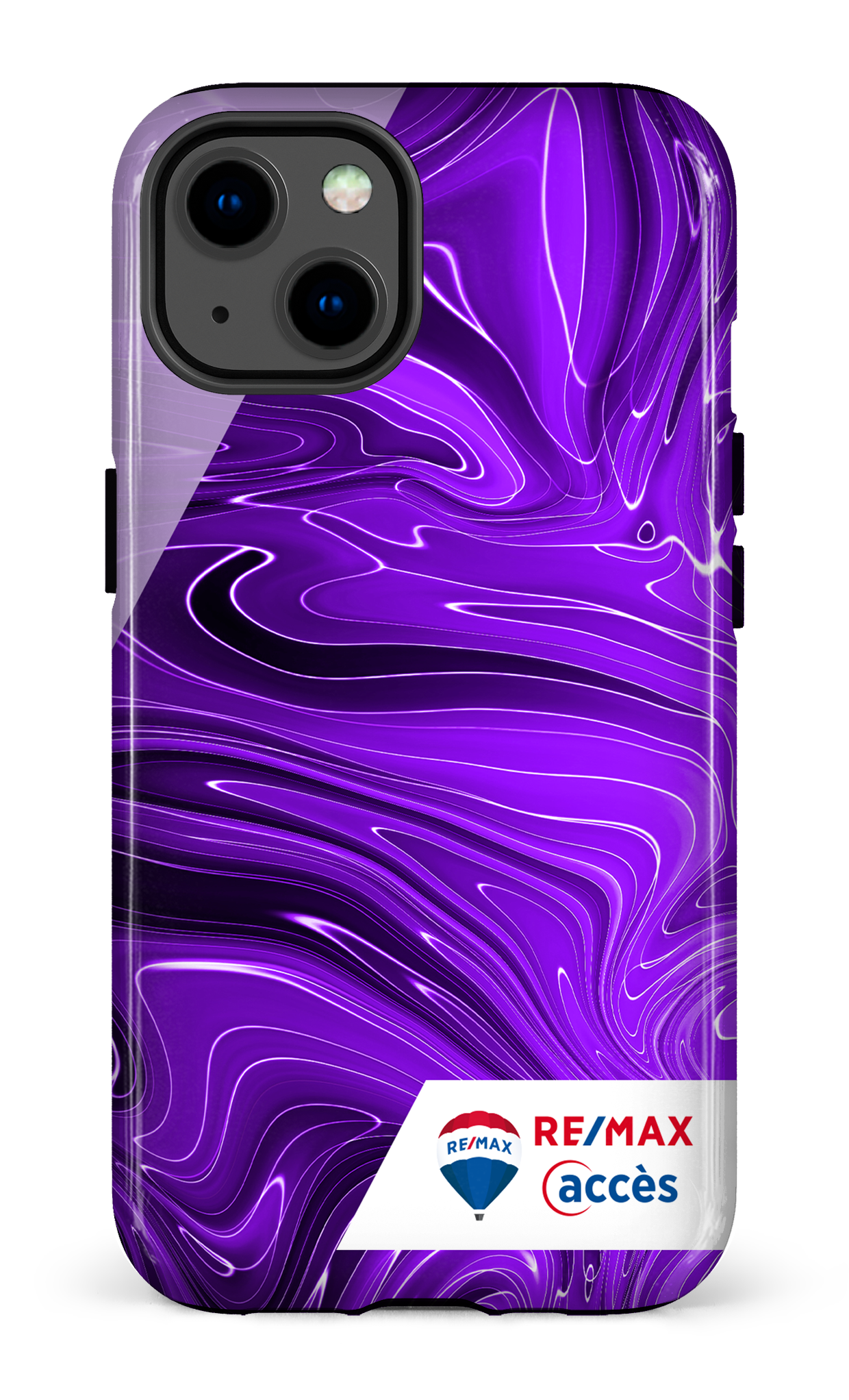 Peinture marbrée sombre violette - iPhone 13