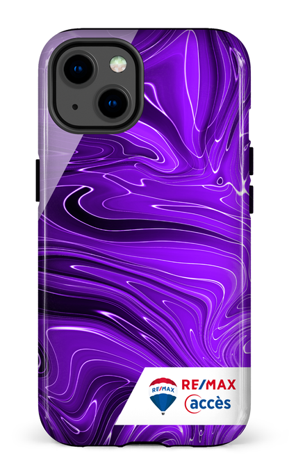 Peinture marbrée sombre violette - iPhone 13