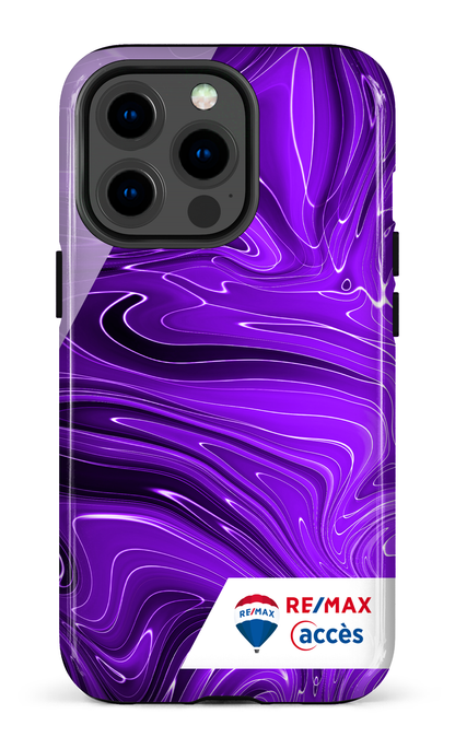 Peinture marbrée sombre violette - iPhone 13 Pro