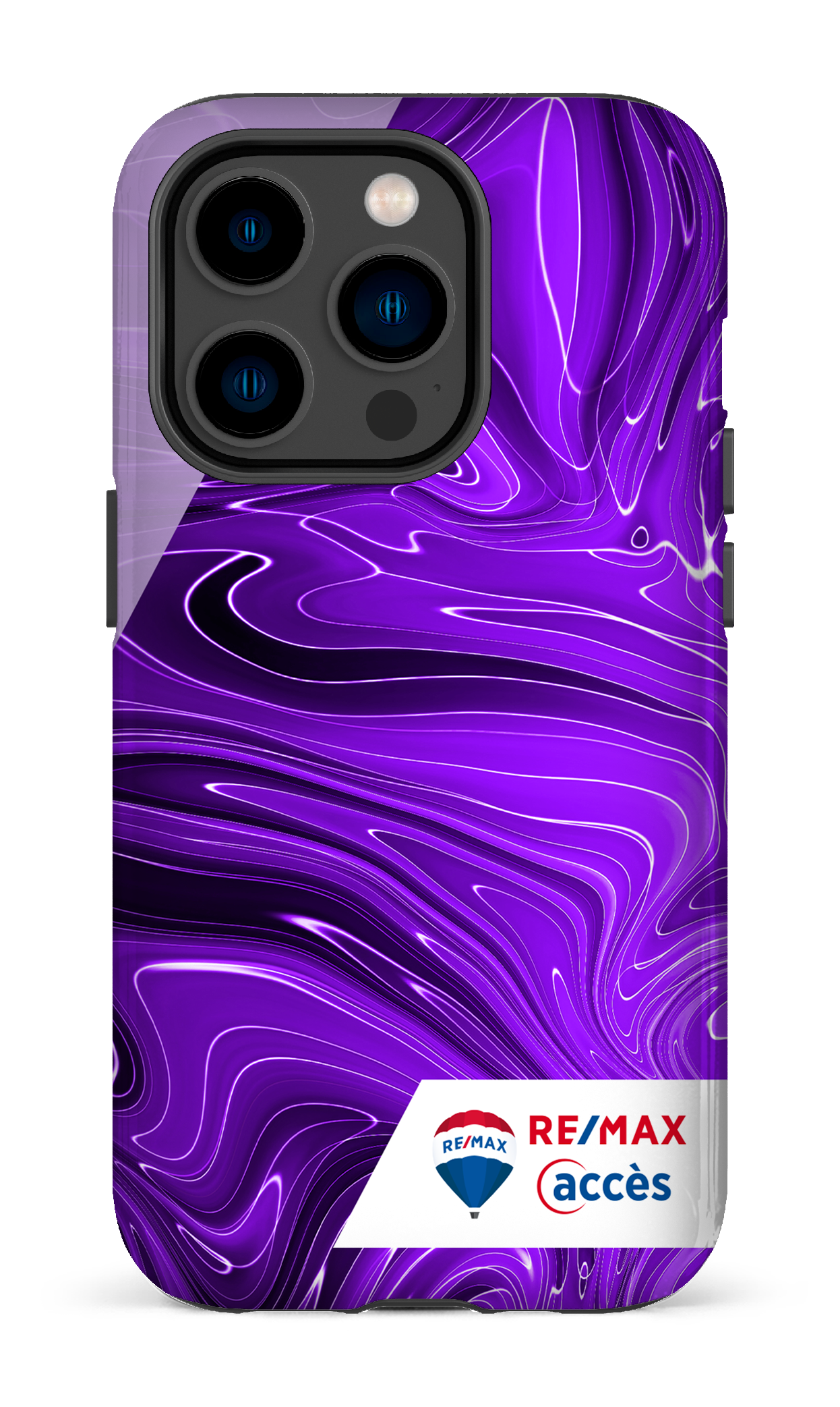 Peinture marbrée sombre violette - iPhone 14 Pro