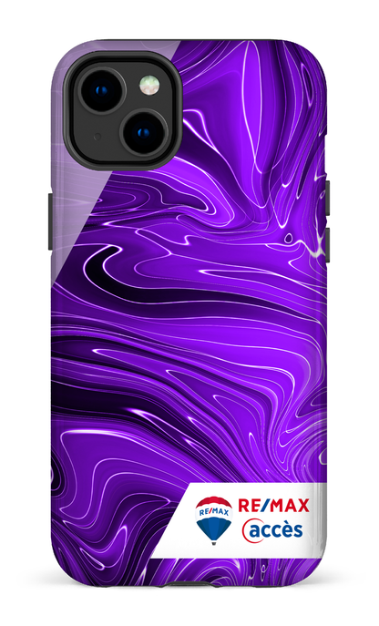 Peinture marbrée sombre violette - iPhone 14 Plus
