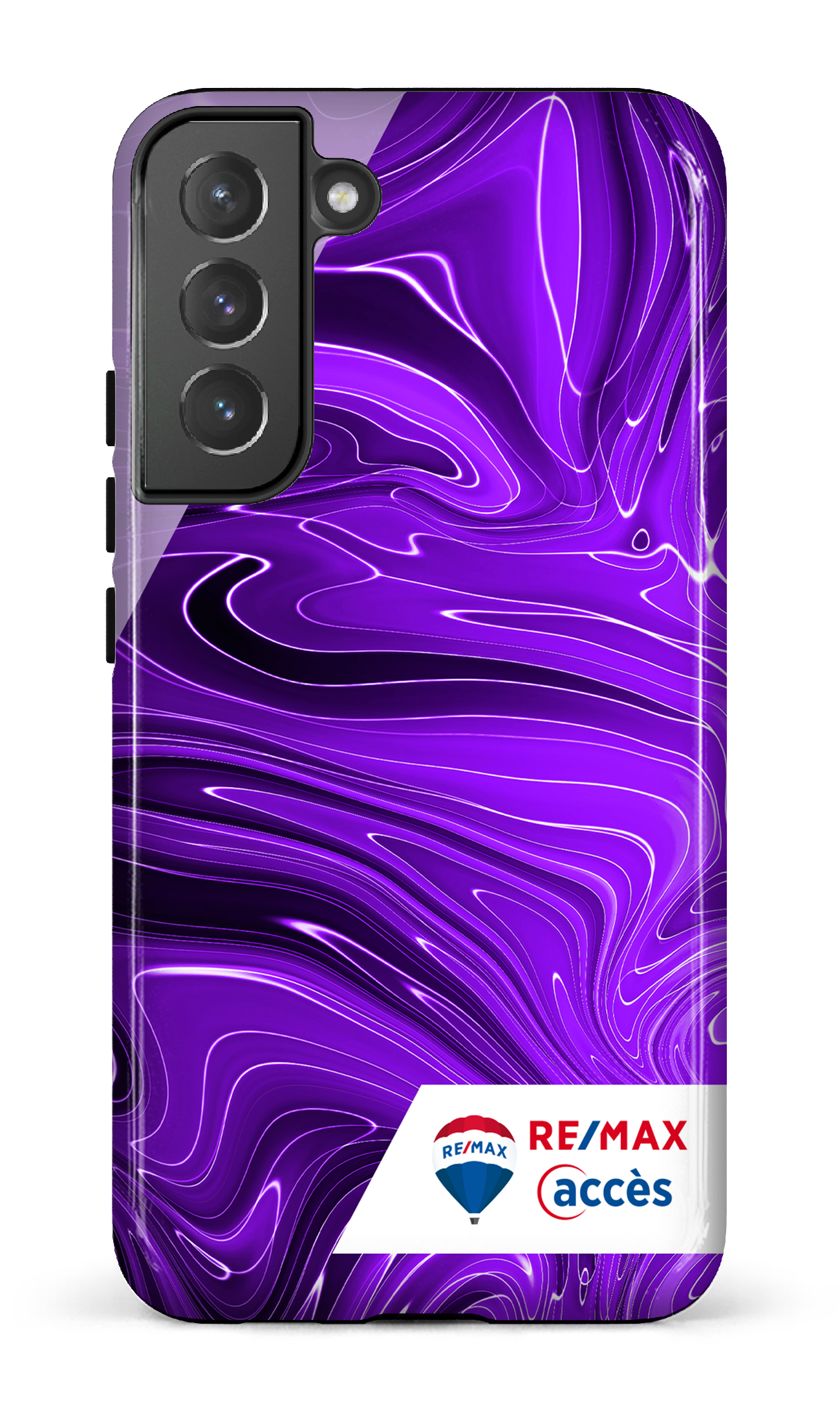 Peinture marbrée sombre violette - Galaxy S22 Plus