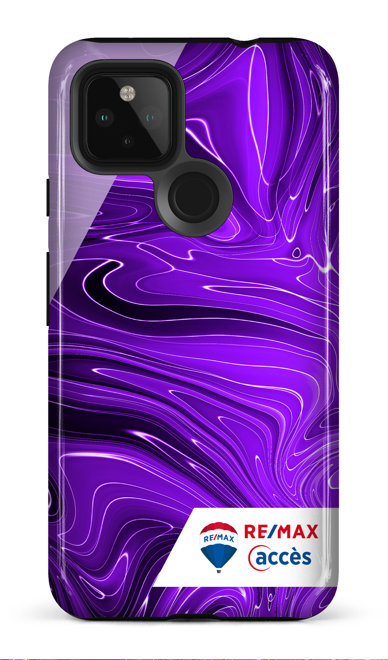 Peinture marbrée sombre violette - Google Pixel 4A (5G)