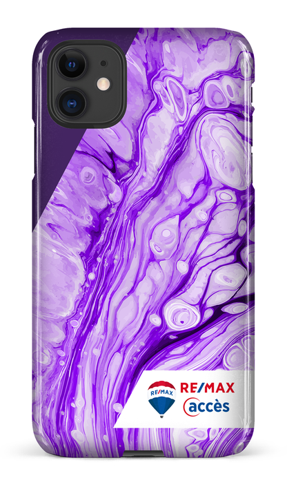 Peinture marbrée claire violette - iPhone 11