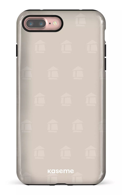 iPhone 7/8 Plus Tough Flordeco motif grège -