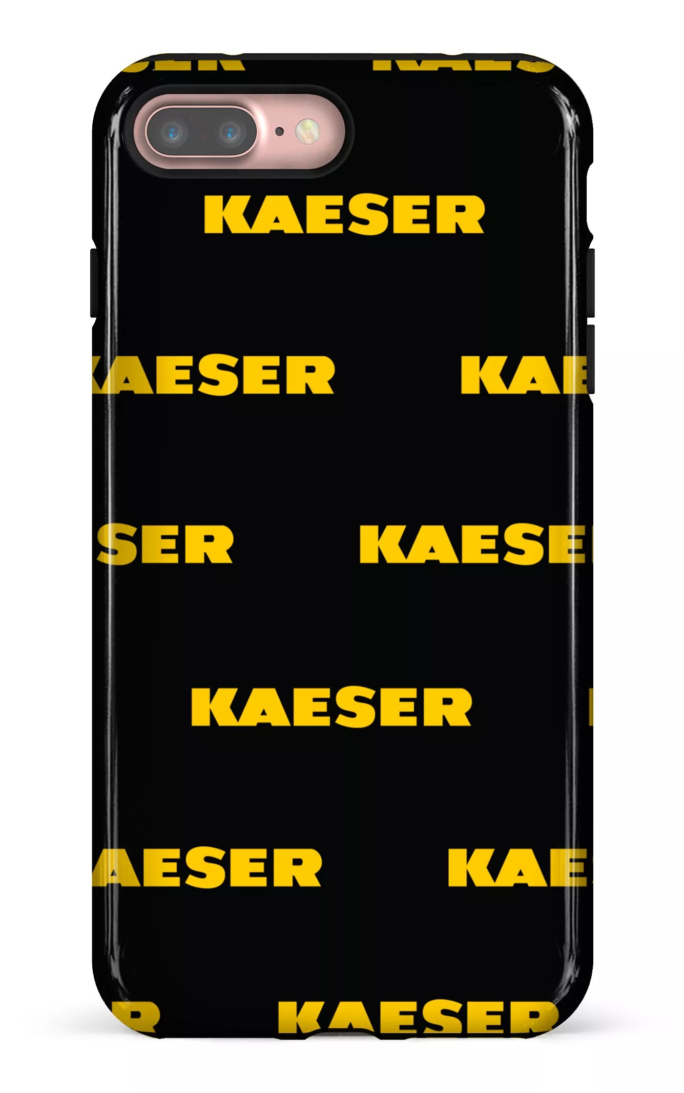 iPhone 7/8 Plus Tough Kaeser Pattern Noir -