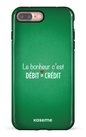 iPhone 7/8 Plus Tough Le bonheur c'est débit = crédit (vert) -
