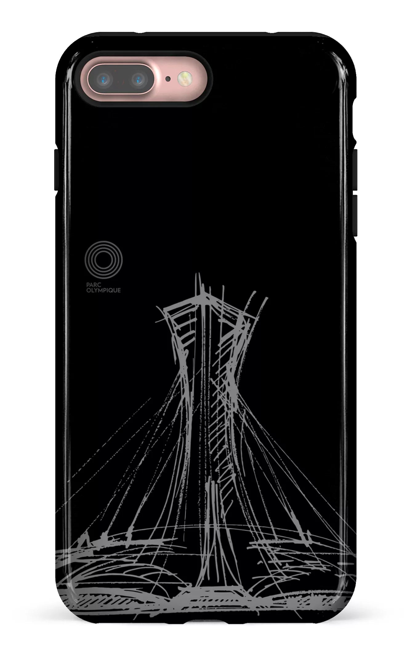 iPhone 7/8 Plus Tough Parc Olympique - Croquis Noir -