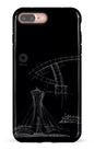iPhone 7/8 Plus Tough Parc Olympique - Croquis Plan Noir -