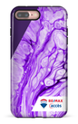 iPhone 7/8 Plus Tough Peinture marbrée claire violette -