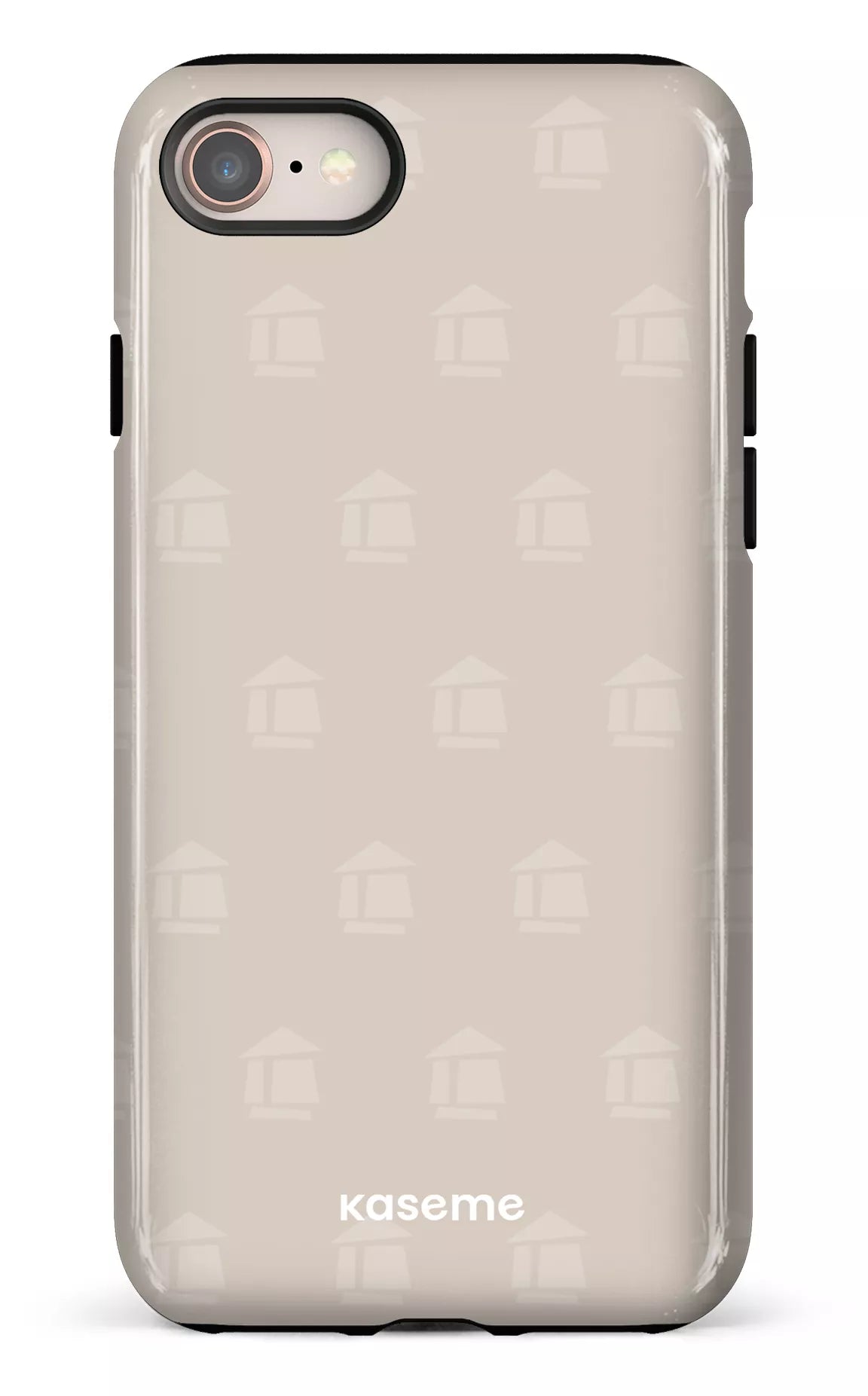 iPhone 7/8 Tough Flordeco motif grège -