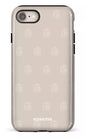 iPhone 7/8 Tough Flordeco motif grège -