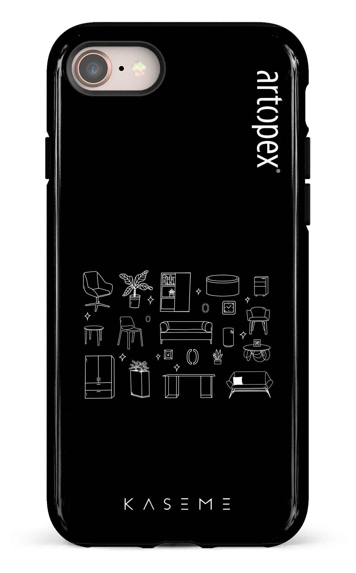 iPhone 7/8 Tough L'essentiel noir par Artopex -