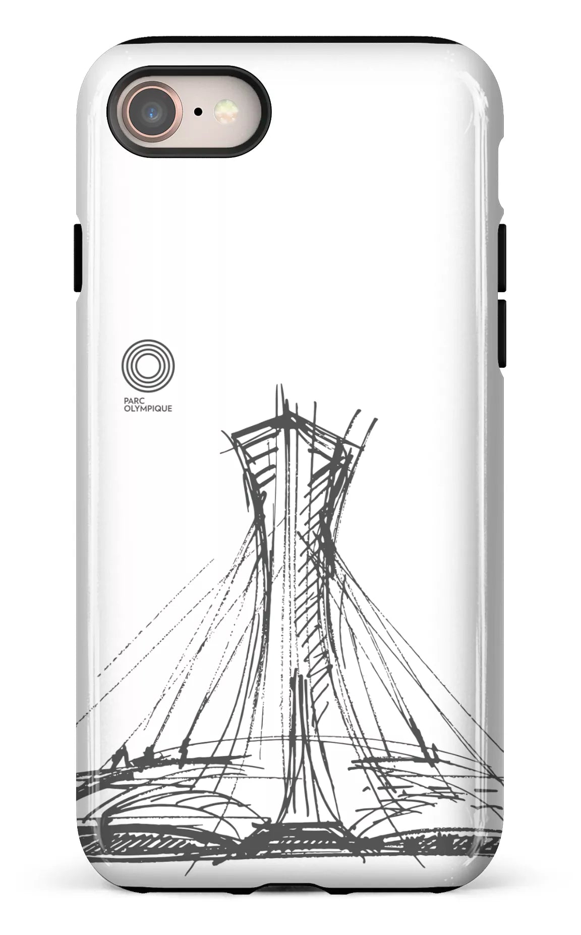 iPhone 7/8 Tough Parc Olympique - Croquis Blanc -