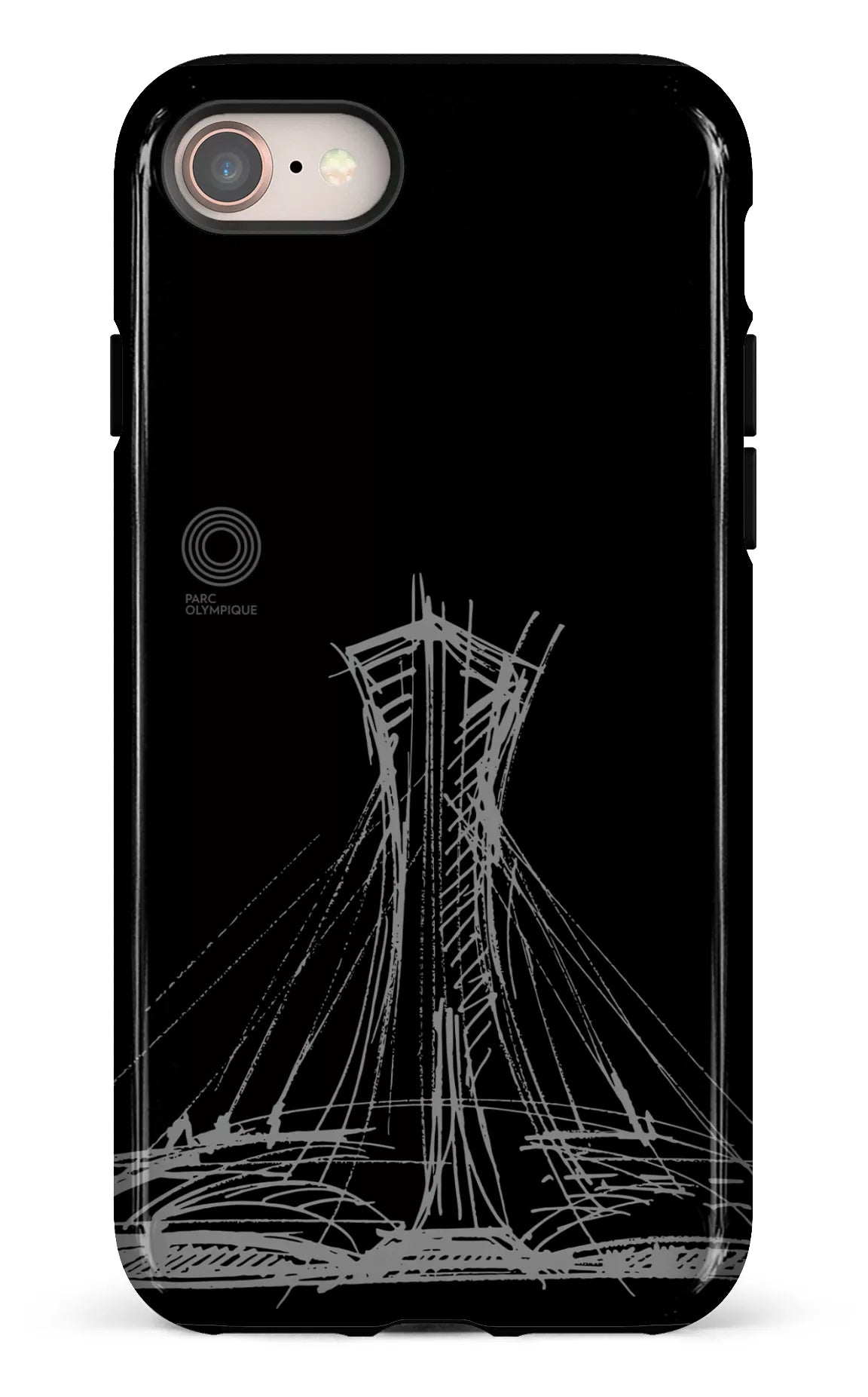 iPhone 7/8 Tough Parc Olympique - Croquis Noir -