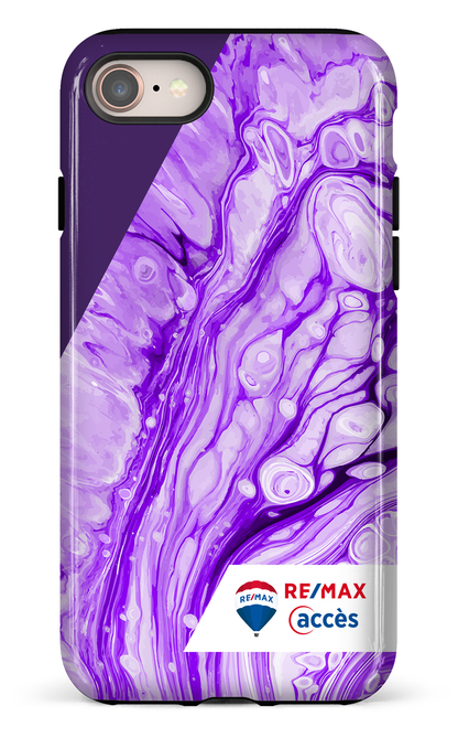 iPhone 7/8 Tough Peinture marbrée claire violette -